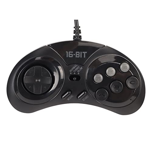 VBESTLIFE Controlador de Juego de 16 bits para 9 Pines 16 bits Mini Gamepad Clásico Ergonómico de Mano con Botones Direccionales de Esfera Redonda