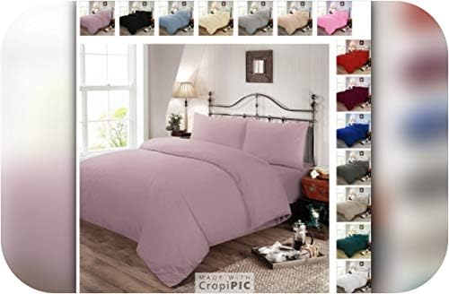 2 Piece Bedding Set Pillowcase+Duvet Cover for Baby Toddler to fit Cot/Cot Bed (120cm x 150cm, White)
