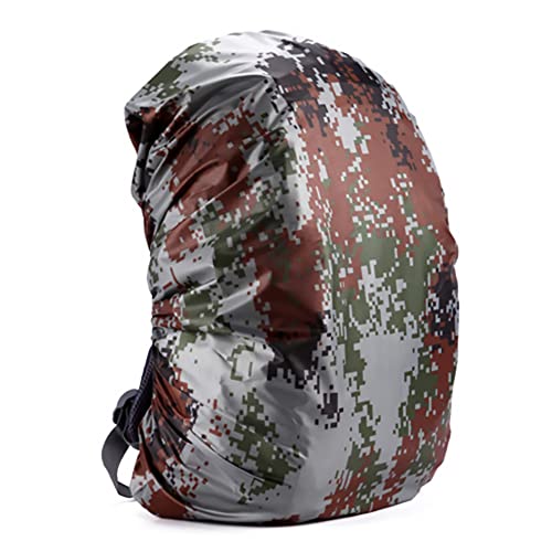 ADLOASHLOU Backpack Rain Cover Rucksack Cover Waterproof Rain Cover for Backpack Nylon Backpack Rain Cover for Hiking Camping Biking Outdoor Travel Camouflage 35L