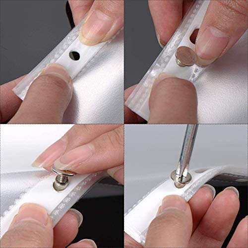 75 Sets Silvery Chicago Screws Assorted Kit, Nail Rivet Chicago Button, Screw Posts Metal Accessories For Diy Leather Decoration Bookbinding Round Flat Head Stud Screw #TOP5