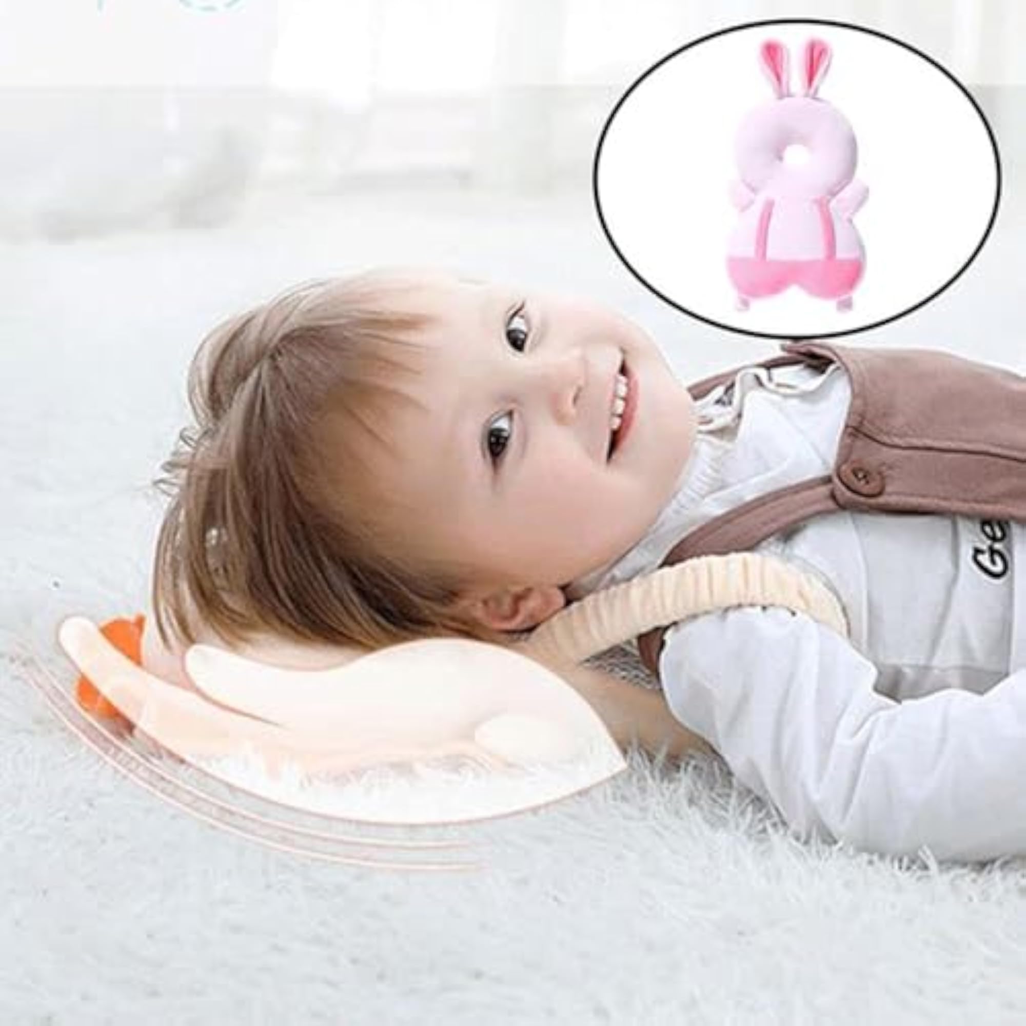 Baby Bunny Shape Head Protection Pillow for Infants