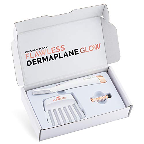 Finishing Touch Flawless Dermaplane Glow, Original-Peeling und Gesichtshaar-Epilierer, Entfernt Pfirsichflaum und hilft das Erscheinungsbild feiner Linien zu reduzieren - Image 8