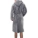 Intimates for Women, Men 's Winter Peluche Allungato Scialle Accappatoio Abiti per la casa Vestaglia a Maniche Lunghe Cappotto, Intimo Lingerie Set (Grigio XXL)