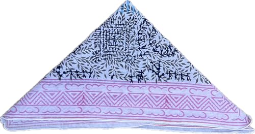 100% Organic Cotton Bandana For Men and Women - Bohemian Style Cotton Bandana Scarf - High-Quality Kerchiefs for Men and Women - Hand Printed Unique Boho Chic Cotton Hand Block Bandanas For Men, Women3