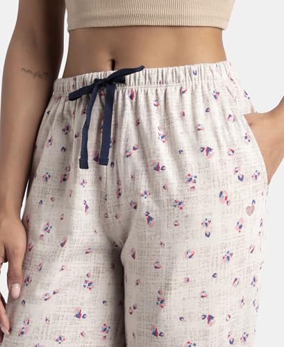 Image of Jockey RX88 Women Super Combed Cotton Printed Pyjama with Side Pockets (Colors & Prints May Vary)