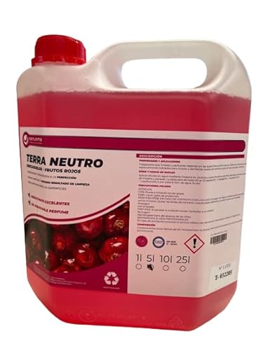 TERRA NEUTRO fregasuelos/limpiasuelos profesional perfumado a frutos rojos. Limpieza e higiene de suelos (Garrafa 5L) Cover
