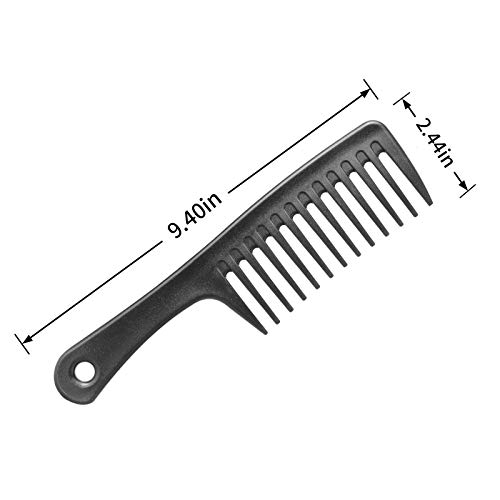 Wide Tooth Comb Hair Combs: 2Pcs Wide Tooth Comb For Curly Hair,Black Hair,Thick Hair,Fine Hair,Wet Hair,Plastic Long Large Wide Tooth Comb For Shower Detangler,Hair Combs For Women(Black) #TOP4