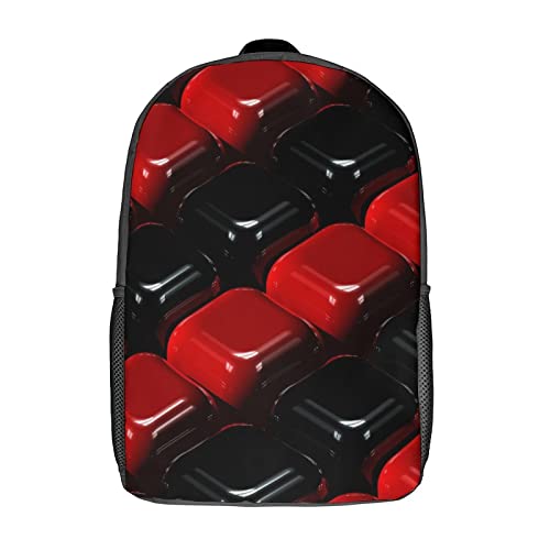 Sac à dos pour adultes et enfants à motif Cube géométrique avec grand volume de transport