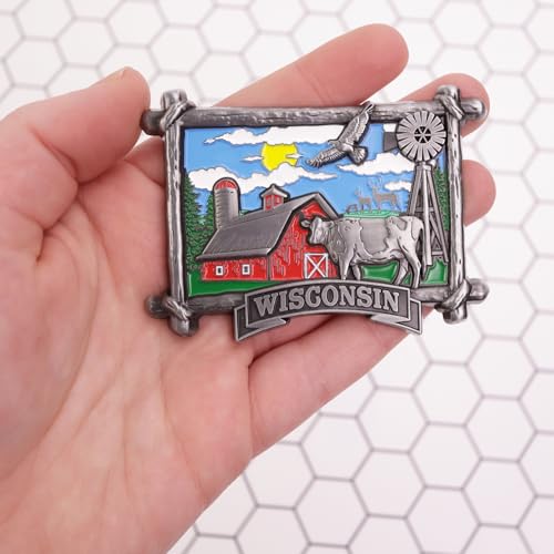 Imán Decorativo para Nevera Escena Granja Wisconsin miniatura 3