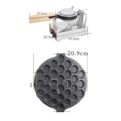 Hong Kong Eier Bubble Waffeleisen von Cgoldenwall丨180 ° Rotation Material Antihaft und Austauschbares Backform丨0-300℃ 1500W Elektrische Waffelmaschine 3-5Minuten Uniform Backen – Bild 5
