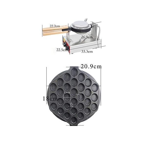 Hong Kong Eier Bubble Waffeleisen von Cgoldenwall丨180 ° Rotation Material Antihaft und Austauschbares Backform丨0-300℃ 1500W Elektrische Waffelmaschine 3-5Minuten Uniform Backen – Bild 6