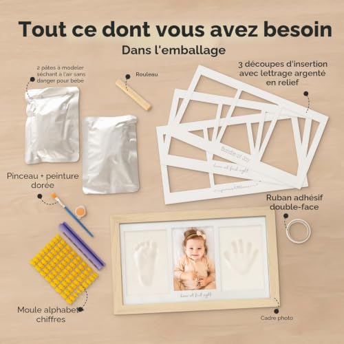 Kit empreintes mains pieds bébé idée cadeau de naissance idéal
