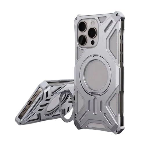 Image of MILLION CASES Back Cover Case for iPhone 14 Pro Shockproof Protective Titanium Armor Defender Case for Men & Boys(Grey)