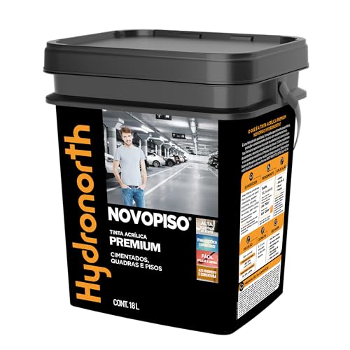 NOVOPISO PREMIUM FOSCO CINZA BALDE 18 L - HYDRONORTH