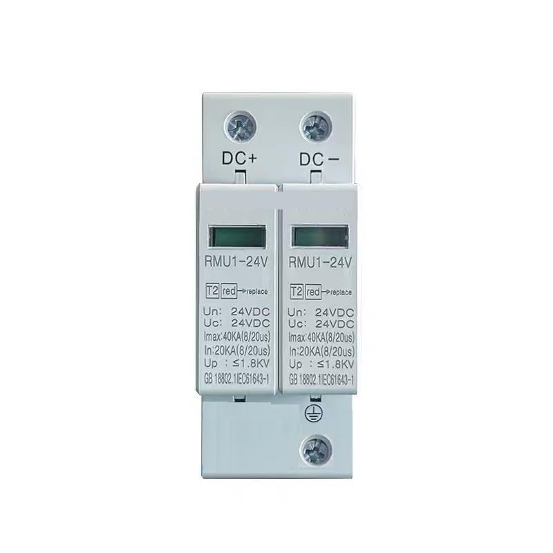 DC SPD 2P 1000V 500V 275V 220V 110V 24V 12V 20KA~40KA fotowoltaiczne urządzenie przeciwprzepięciowe 20KA-40KA (DC 110V-220V)