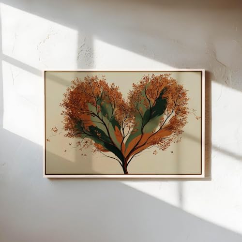 Tableau abstrait sur toile pour habiller un petit mur salon Amour et nature 20 x 30 cm