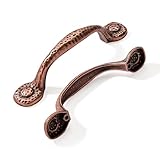 CABDM 10 Pack Rustic Pulls,Antique Copper Cabinet Pulls...