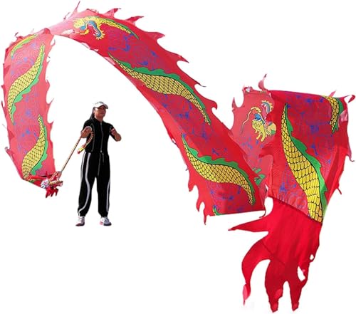 TFG - Ttfd Dragon Colour Satin Dragon Ribbon, Outdoor Fitness, Stimulate Interest and Make New Friends!(Red,8 m (26 ft))