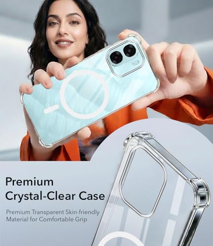 Image of Jkobi Shockproof Crystal-Clear Back Cover for Oppo A6X | Oppo A6S (Magsafe Wireless Support | Drop & Camera Protection | Hard Polycarbonate)