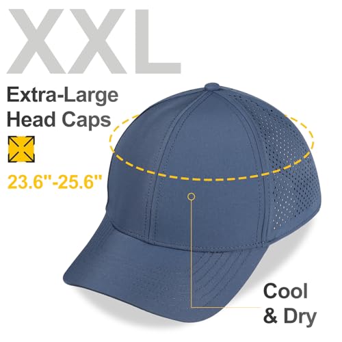 Image of LiuSuper XXL Baseball Cap - Quick-Dry Moisture-Wicking Hat for Big Heads (23.6 inch-25.6 inch) Sports Cap for Men Women