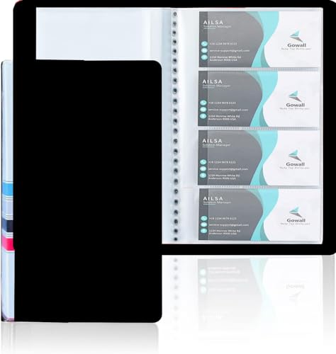 Image of Business Card Holder, Holds Business /Visiting /Debit /Name Id Card Book Case Organizer Slots (Pack of 1) (Black, 240 Pocket)