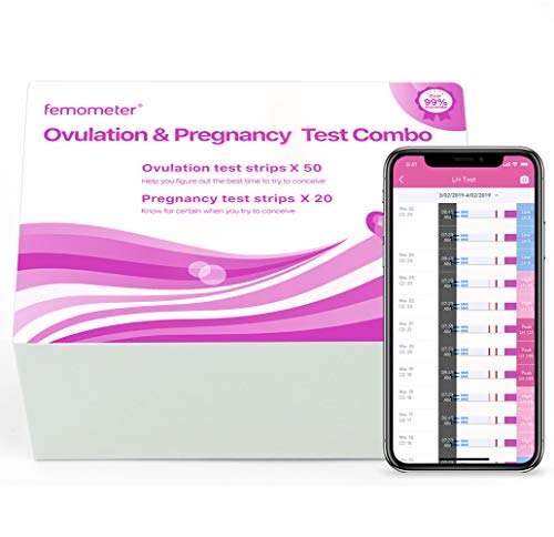 Femometer 50 Ovulation Test Strips and 20 Pregnancy Test Strips Combo kit, Sensitive
