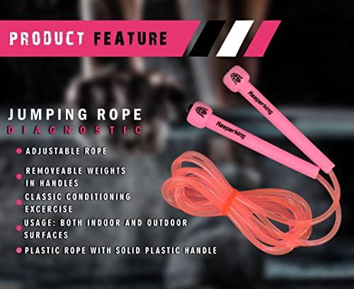 Foto von Keeperking Springseil für Kinder – Professioneller für erwachsene fitness, Rope Seilspringen für Fitnesstraining, Abnehmen Sport, Boxen und Freizeit MMA, Cardi