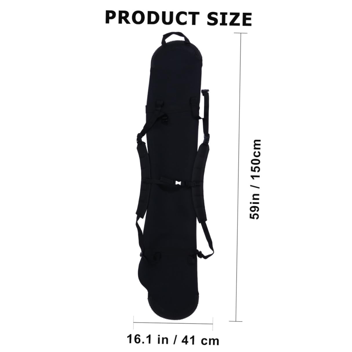 TOYANDONA Housse de Snowboard Noire Légère et Résistante Paquet à Dos Pratique pour Équipement de Ski Protection et Rangement Facile pour Snowboard en Déplacement Transport Sécurisé et