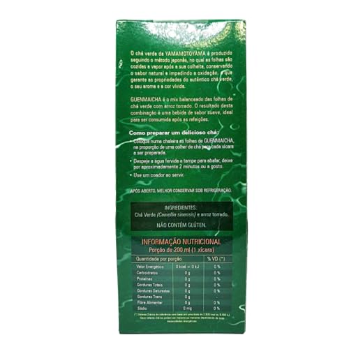 Chá Verde Com Arroz Torrado Guen Mai Cha Yamamotoyama 200g - Misto c/Matcha - Sem Glúten