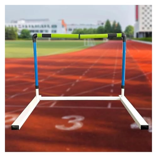DARZYS Adjustable Hurdles, Adjustable Height Hurdle, Outdoor Agility Soccer Hurdles, Obstacle Courses Pole Set with 180° Rotatable Sponge Bar(1 PC)