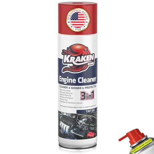 KRAKEN BOND Engine Cleaner Spray - (1x12.3 fl. Oz) Degreaser for Engine Bay, Gunk, and Motor | 1 Pack