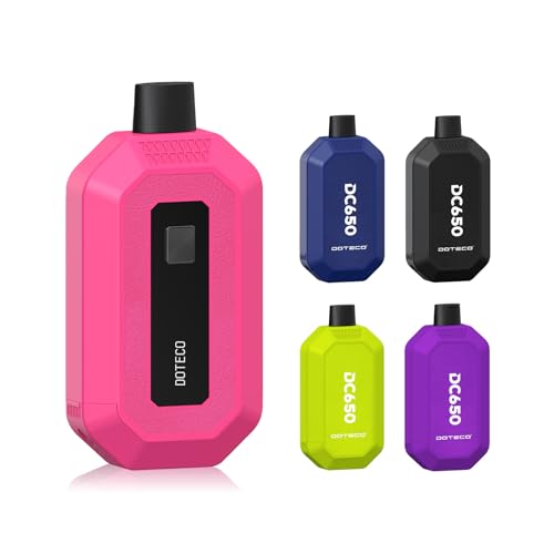 【510規格】Doteco DC650 電子タバコ ベイプ 本体 510規格 ステルス バッテリー モッド デュアルカートリッジ VAPE ベイプ CBD リキッド用 ヴェポライザー用 CBD ワックス用 ニコチンゼロ タールなし (Rose Red)