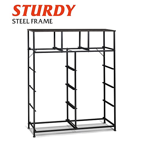 Wlive 11-Drawer Dresser, Fabric Storage Tower For Bedroom, Hallway, Nursery, Closets, Tall Chest Organizer Unit With Textured Print Fabric Bins, Steel Frame, Wood Top, Easy Pull Handle, Charcoal Black #TOP7