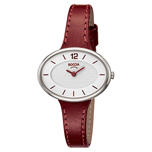 Preisvergleich Produktbild Boccia Damen Analog Quarz Uhr mit Leder Armband 3261-04