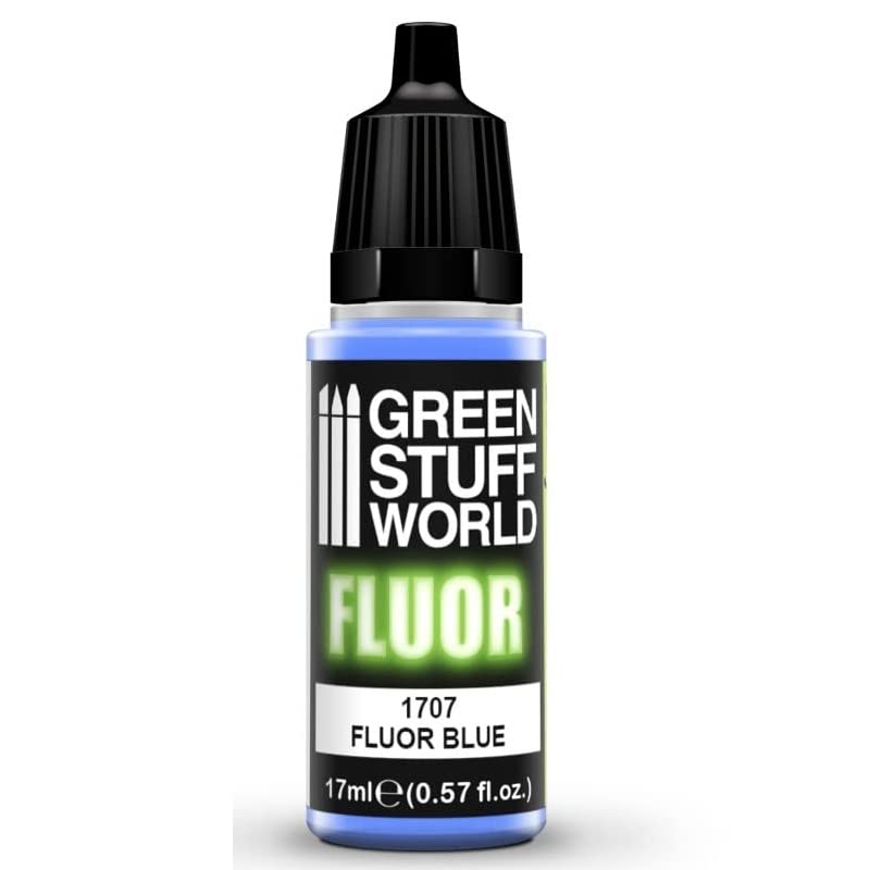 Green Stuff World – Fluorescent Acrylic Paint Blue 1707 for Models and Miniatures