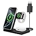 WATOE Ladestation Apple Watch und iPhone, 3 in 1 Ladestation für iPhone 17/16/15/14/13/12/11/Pro/Ma... Apple Watch Ultra 3/11/10/9/8/7/6/SE 3, für AirPods 4/3/2/Pro 3