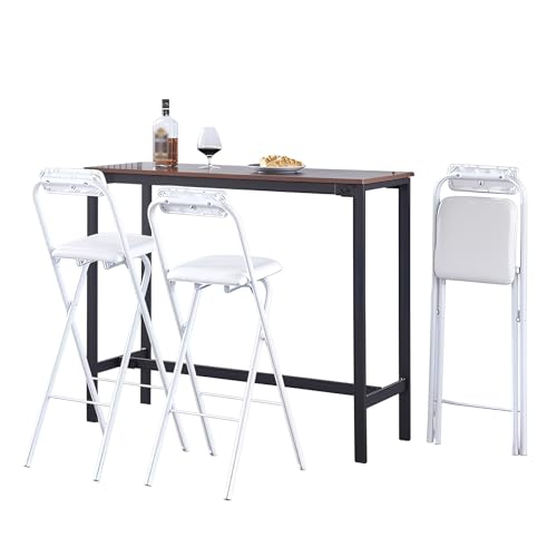 Taburetes de bar plegables con respaldo