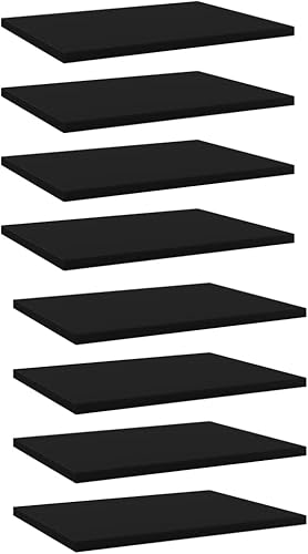 Miniatura 544 de Juego de 4 tableros de estantería, paneles de repuesto, unidades de almacenamiento, estantes de exhibición organizadores, gris hormigón, 31.5 x 11.8