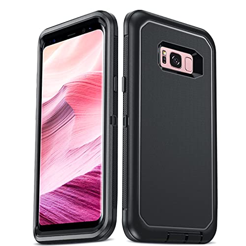 Coque Galaxy S8 LeYi antichoc noire et protection anti-poussière intégrale