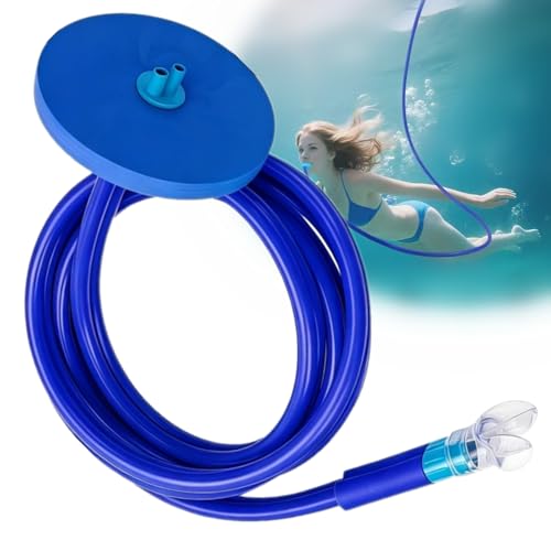 Full Dry Respirator Diving Snorkel Breathing Tube Long Breathing Tube Diving Swimming Camping Stream Diving Experience Equipment Swimming Breathing Tube (Double Tube 118 Inch)