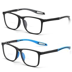 Lined Bifocal, Lens Top 0x / Black + Blue