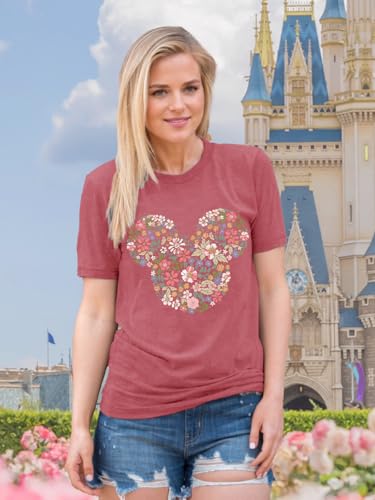 Image of Magic Kingdom Castle Shirt Holiday Short Sleeve Boho Clothes for Women