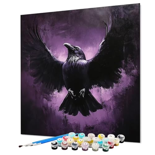 Pájaro Pintar por Numeros Adultos Animal Pintura por Numeros 50 x 70 cm, DIY Kit Manualidades Adultos, Paint by Numbers Adult Con Pinceles Pigmento Acrílico Para Decoracion Hogar Pared (Model-1108)