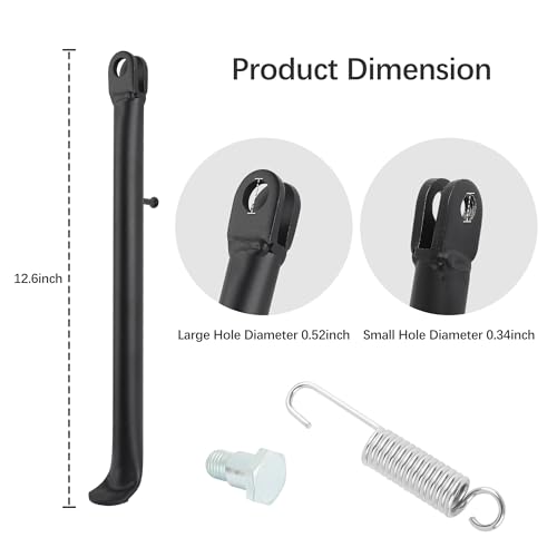Image of Dirt Bike Kickstand Set,Motorcycle Kickstand Replacement with Spring Screw for Foot Side Support,Professional Dirt Bike Accessories for 70cc 90cc 110cc 125cc 138cc Pit Dirt Bikes