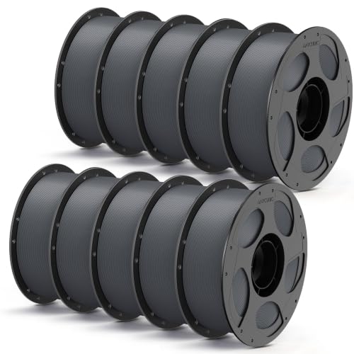 ANYCUBIC PLA+ 3D Printer Filament 1.75mm, 1KG Texture Grey*10