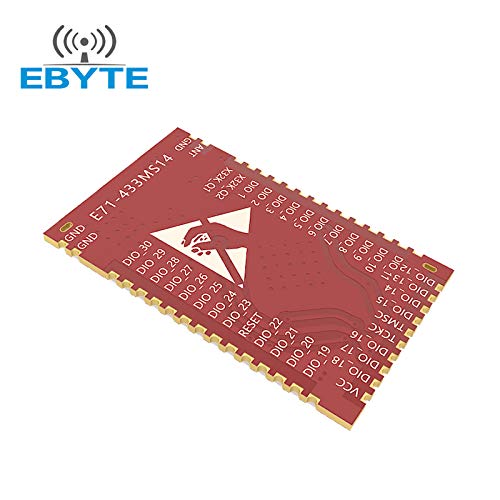 Qiegħ view of the EBYTE E70-433T14S module with pinout diagram