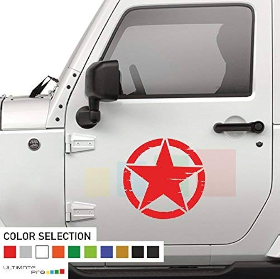 Amazon.co.jp: Bubbles Designs 2X 星 デカールステッカー Jeep