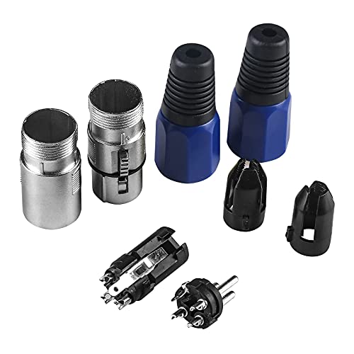 Image of MAD OWL 4 Packs 3 Pin XLR Connector Cannon XLR DMX Cable Connectors XLR Female Male Adapter, XLR Panel Mount Connector XLR Microphone Cable Connector, Cannon Plug for Stage Light DMX Signal Wire