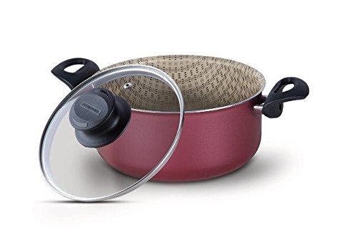 Tramontina Caçarola de Alumínio com Revestimento Interno Antiaderente, 24cm P, Vermelho