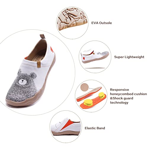 Image of UIN Women's Artistic Slip-On Shoes Vibrant Floral Casual Loafers Lightweight Comfortable Travel Footwear